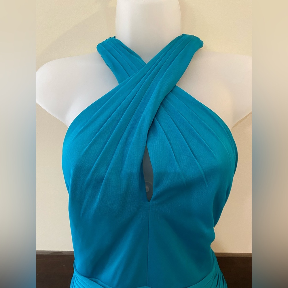 David’s Bridal Teal Bridesmaids Dress - Picture 2 of 6